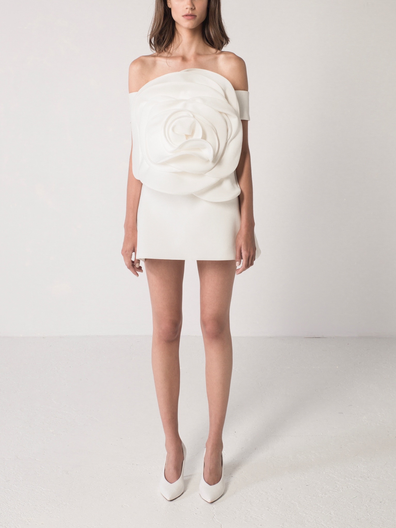 Mini Dress With Flower Detail