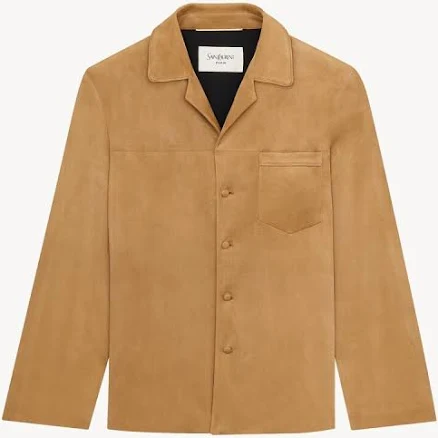 Saint Laurent Jacket In Suede - Brown - Women - F34