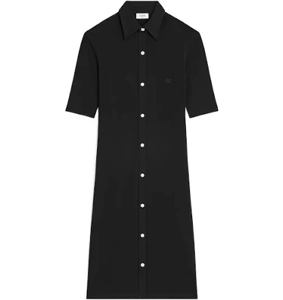 CELINE Women's Viscose Jersey Shirt Dress