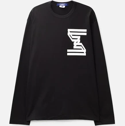 Graphic Long Sleeve T-Shirt Men's Size M Black/黑色/블랙/ブラック HBX