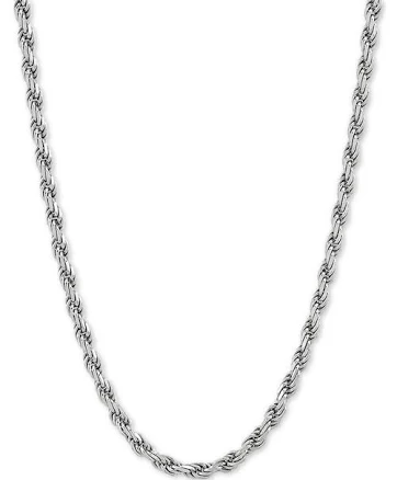 Giani Bernini Women's Sterling Silver Rope Link Chain Necklace