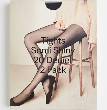 H&M Ladies 2-Pack 20 Denier Tights