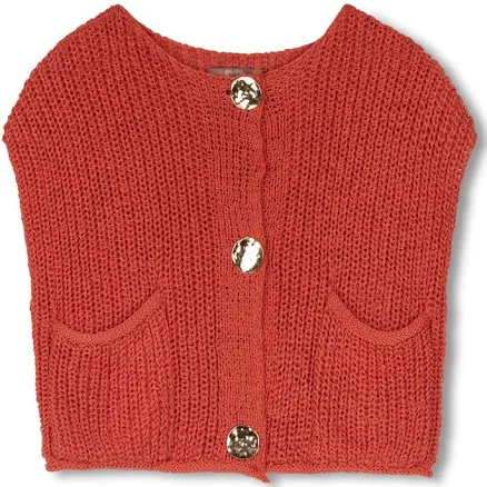 Chunky Crochet Denim Vest