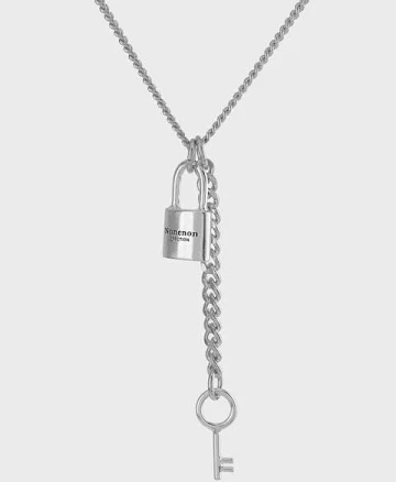 W Concept NONENON Key Lock Necklace