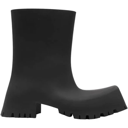 Balenciaga Trooper Rubber Low Women Boots - Black