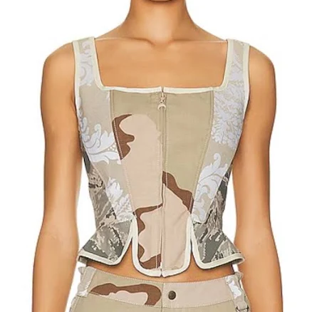 Marine Serre Tops | Marine Serre Corset | Color: Green | Size: Xs | Arlc24's Closet