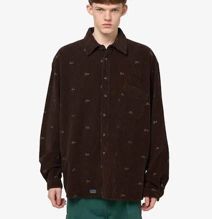 ERL Unisex Embroidered Corduroy Overshirt