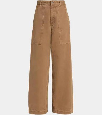 Moncler Wide-Leg Trousers, Neutral, Women's, 42, Pants & Shorts Wide Leg Pants & Culottes