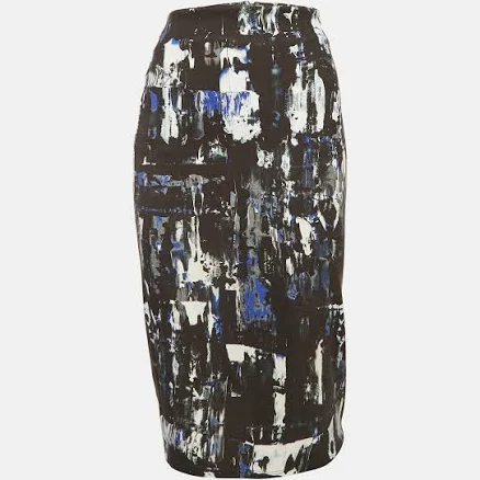 Alexander McQueen Women's Abstract-Print Midi Skirt
