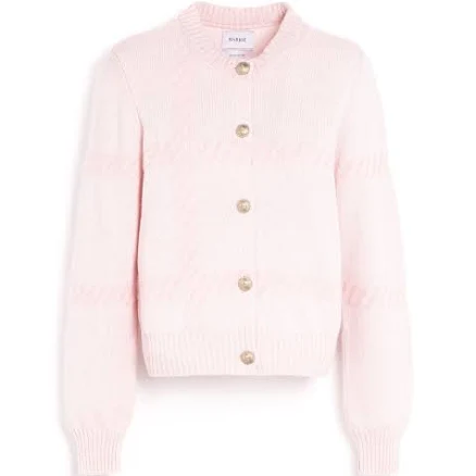 Cashmere cardigan with a tartan motif