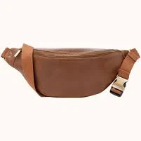 Amie Luxe Leather Fanny Pack - Cognac