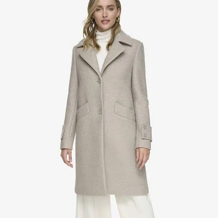 Andrew Marc Women's Regine Pressed Boucle Wool-Blend Coat
