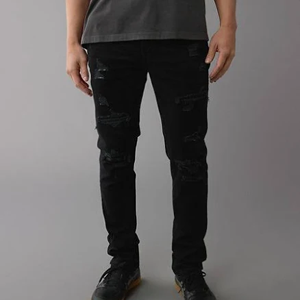 AE Men's AirFlex+ Ripped Slim Jeans