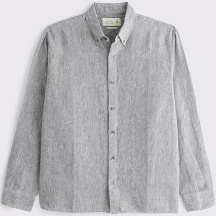 Abercrombie & Fitch Men's Linen Button-Up Shirt