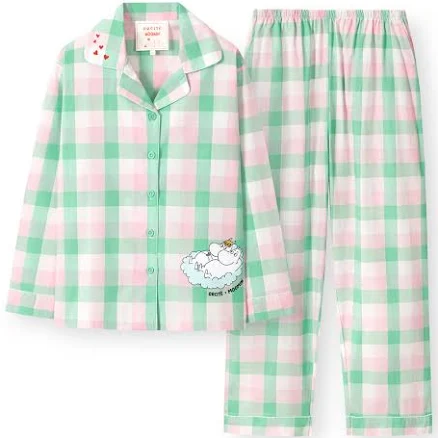 ORCITE F013 MOOMIN CHECK PAJAMA SET (Hearts2Hearts Wear) MEN / M