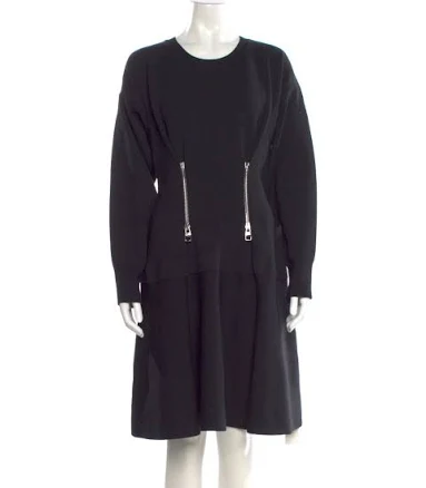 Alexander McQueen Women's Wool Pintuck Zip Dress