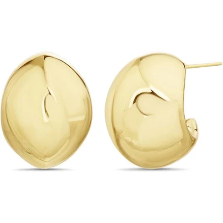 Aquamir Waterproof Chunky Half Hoop Stud Earrings