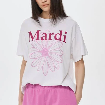 Tshirt Flowermardi Duo_White Magenta