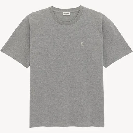 Saint Laurent Logo Cotton T-Shirt Men