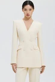 Silk V Neckline Slim Line Jacket 0(XS)