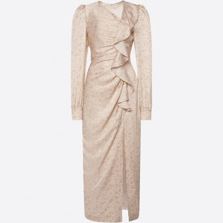 Alessandra Rich Jacquard Draped Dress
