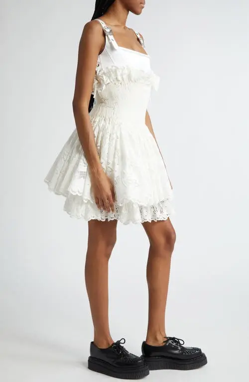 Faddy Smocked Bustier Minidress