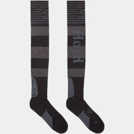 Umbro Hard Times Socks - Black/Grey EU 43-46 (UK 9-12)