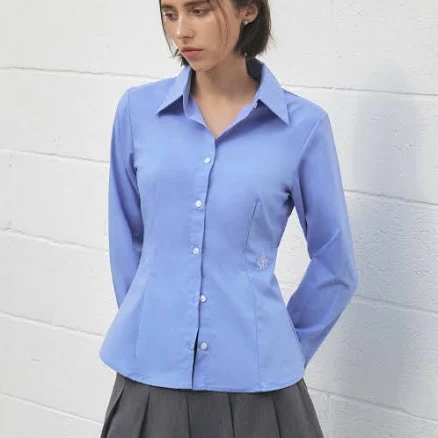 CITYBREEZE Wrinkle-Free Slim Fit shirt_BLUE