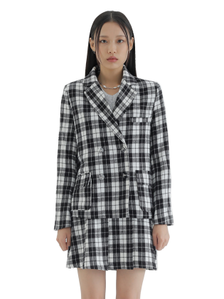 C Check Double Button Jacket