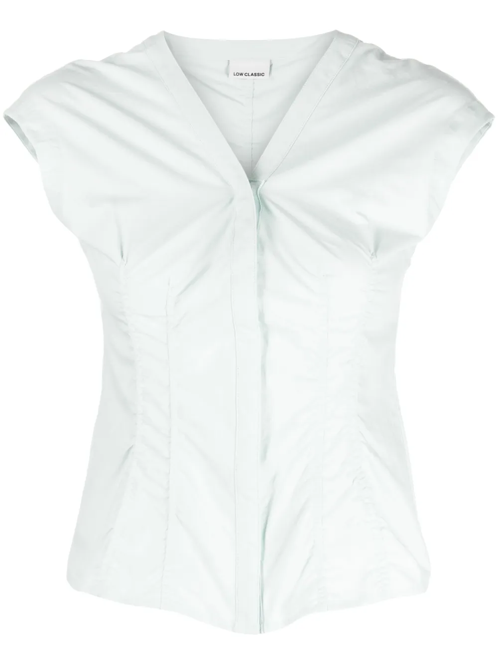 Cap-sleeved Cotton Shirt