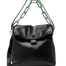 Off-White Ow Booster leather Shoulder Bag