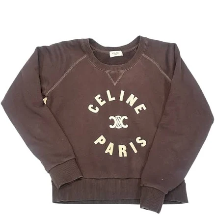 CELINE Triomphe Cotton Fleece Sweatshirt