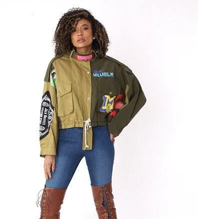 Patchwork Utility Woven Jacket