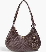 Bou croc-effect leather-blend shoulder bag