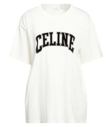 Celine Women's Loose Jersey Coton T-Shirt