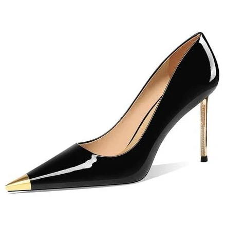 FSJ Custom Made Patent Leather Slip-On Pumps