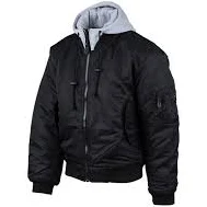 MA-1 hooded bomber jack black