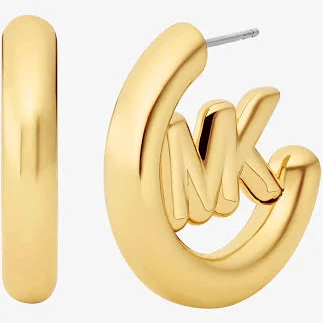 Michael Kors Logo Hoop Earrings