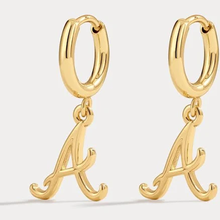 Luv Aj Logo Charm Hoop Earrings