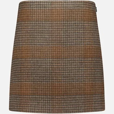 Theory Women's Plaid Wool-Cashmere Mini Skirt