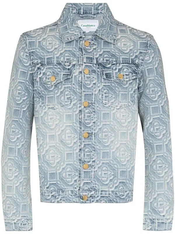 Logo-jacquard Denim Jacket