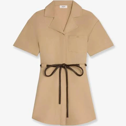 CELINE Women's Cotton Silk Twill Dress