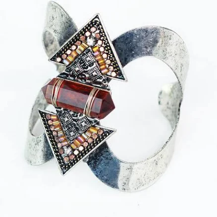 Crystal Rhinestone Triangle Cuff