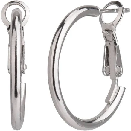 Time and Tru Women's Silver Tone Hoop Earring