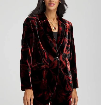 Chico's Women's Velvet Blazer Jacket