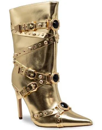 In Touch Footwear Women's Adonis Stud Embellished Mid-Calf Boots
