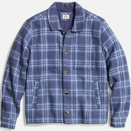 Marine Layer Men's Textured Herringbone Overshirt