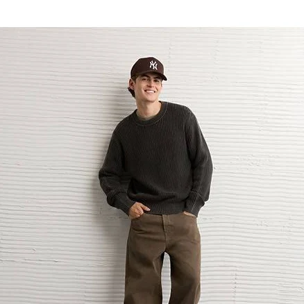 AE Men's Fisherman Crew Neck Sweater