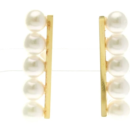 Tasaki Balance Plus 18K Yellow Gold Pearl Stud Earrings