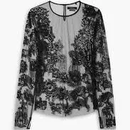 Kimmy sequin-embellished mesh top